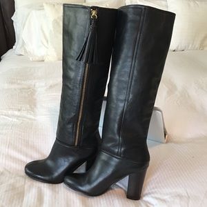 Beautiful black leather boots by Coach